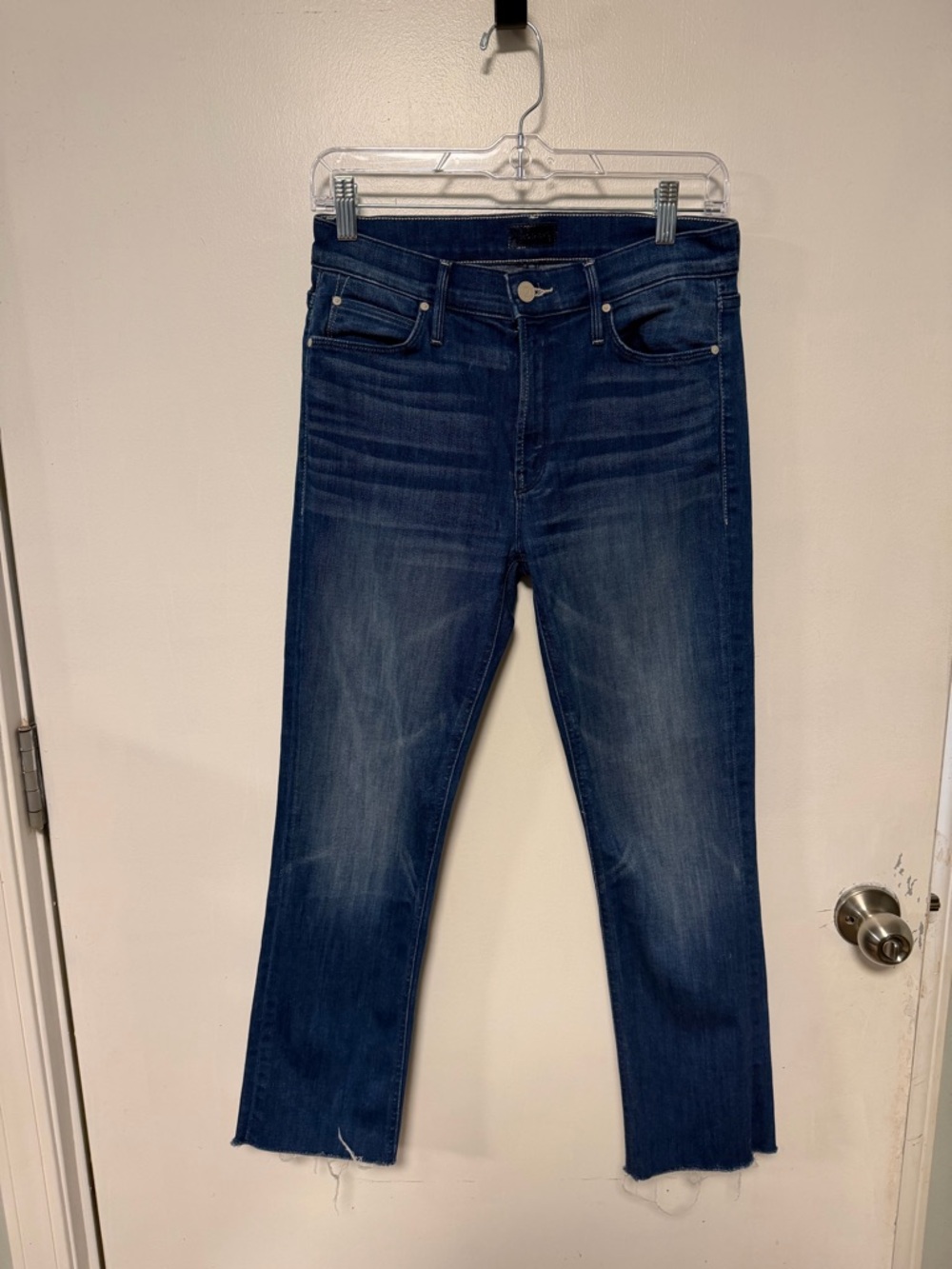 MOTHER Women’s Jeans Mid Rise Dazzler Crop Fray size 28